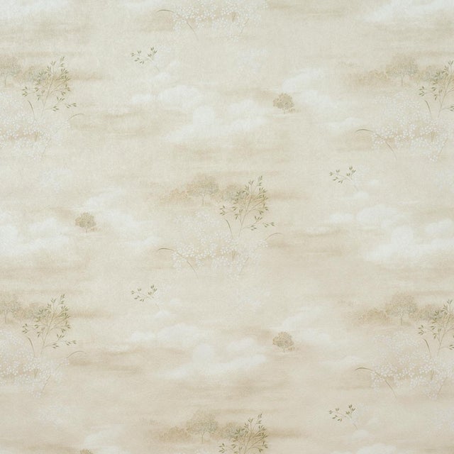 Schumacher Calm Skies Wallcovering In Sage For Sale