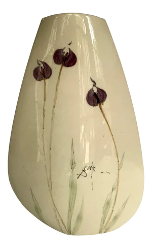 Barbara Baatz Ceramic Vase, Signed