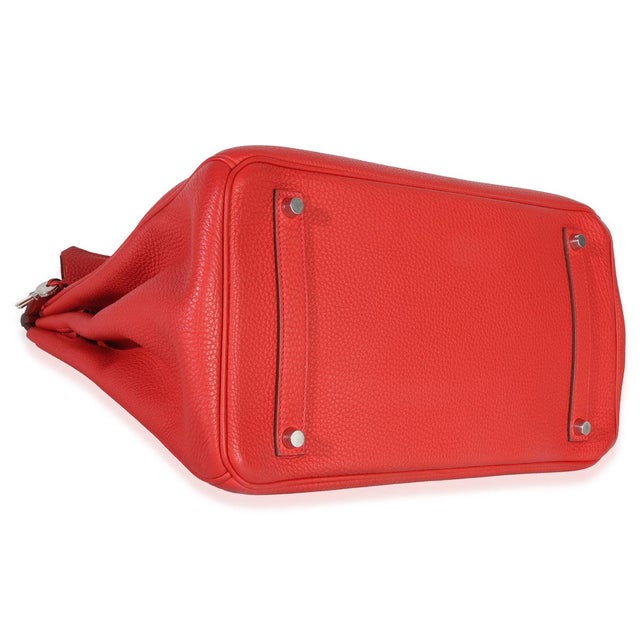 Rouge Casaque Togo Birkin 35 PHW For Sale In New York - Image 6 of 8