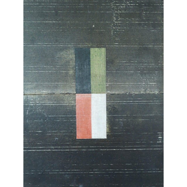 Brown Contemporary 'Geometric Collage in Dark Brown' Original Mixed Media Painting by British Artist Dave Boyd, Framed For Sale - Image 8 of 9
