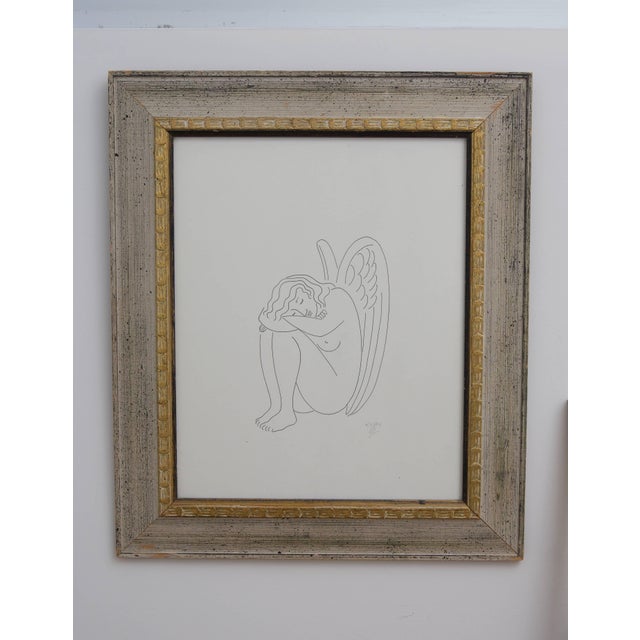 This stylish piece has been professionally framed with archival materials and is signed by the artist but unfortunately...
