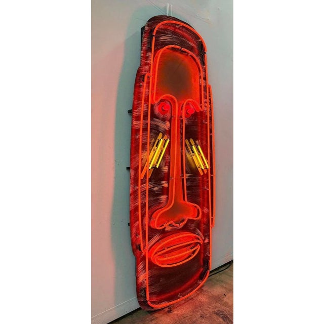 Boho Chic Tiki Head Vintage Inspired Neon Sign For Sale - Image 3 of 5