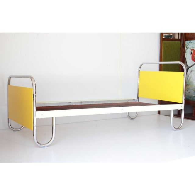 Bauhaus Bauhaus Style Tubular Chrome Type 686 Bed from S.A.B., 1930s For Sale - Image 3 of 18