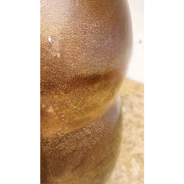 Murano Glass Vase with Gold Leaf by Flavio Poli for Seguso, 1930 For Sale - Image 7 of 13