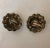 Mid-Century Modern Vintage Mexican Colored Crystal and Petit Point Pearl Cluster Earrings - 2 Pieces For Sale - Image 3 of 8