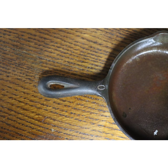 Blue Griswold No. 4 Cast Iron Skillet, Large Block Logo, Erie Pa For Sale - Image 8 of 9