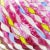 Mid-Century Modern Vintage Murano Pink Yellow Blue White Aventurine Flecks Ribbons Italian Art Glass Mid Century Bowl For Sale - Image 3 of 8