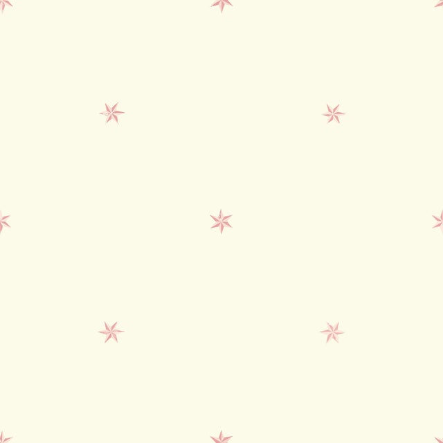 Art Deco Etoiles Wallpaper by Paule Marrot in Cream and Pink For Sale - Image 3 of 3