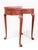 Queen Anne Baker Furniture Burled Walnut Queen Anne Flip Top Demilune Console Table For Sale - Image 3 of 11