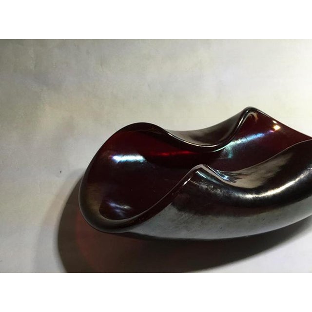 Mid-Century Modern Rubin Color Blown Paste Glass Bowl, Italy, 1960s For Sale - Image 18 of 18