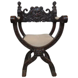 19th Century Continental Renaissance Style Carved Chair