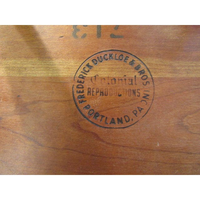 Duckloe Solid Cherry Fan Back Windsor Arn Chair For Sale - Image 6 of 6