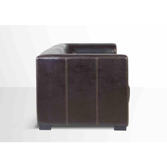 Italian Leather Sofa with Original Upholstery, 1960s For Sale - Image 4 of 9