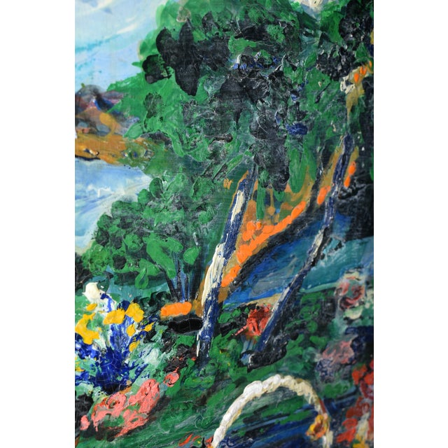 1970s Landscape Composition, 1960s, Oil Painting on Panel For Sale - Image 5 of 10