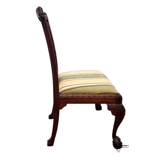 Vintage Chippendale Style Dining / Accent Chair featuring High Quality Mahogany Construction, Beautiful Carved Back Splat,...