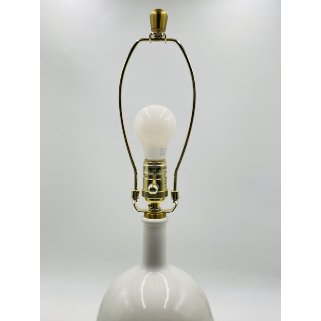 Modern White Textured Ceramic Table Lamp by Aerin for Visual Comfort For Sale - Image 12 of 16