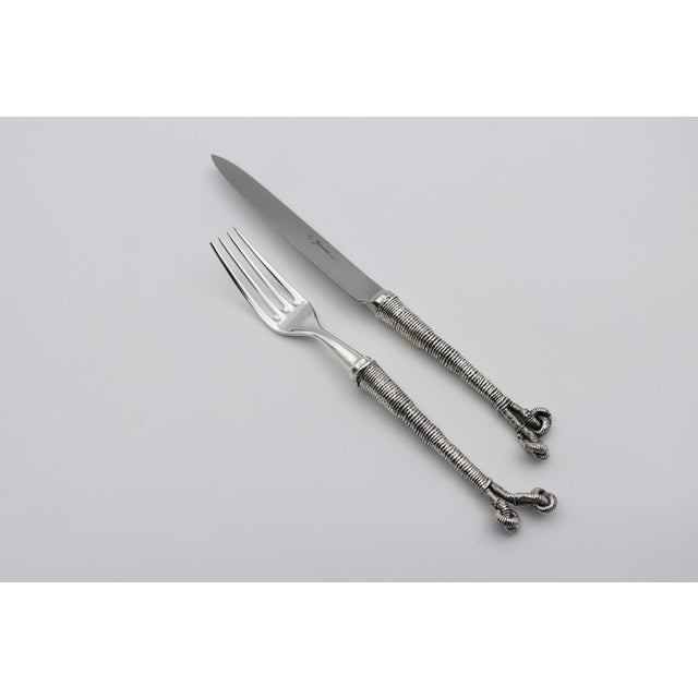 Bronze Ocean Tableware by Richard Lauret, Set of 2 For Sale - Image 4 of 11