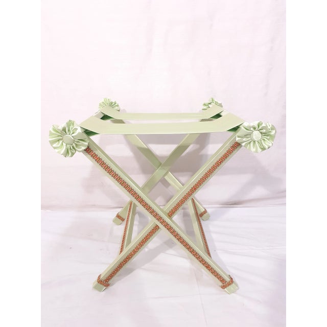 Green Cavvalletto Decorative Luggage Rack For Sale - Image 4 of 10