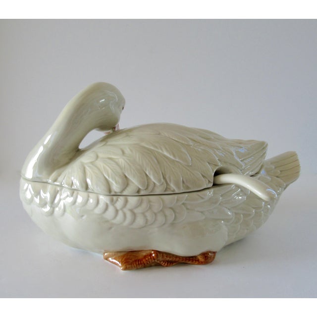 Vintage Fitz & Floyd Duck Ceramic Soup Tureen With Ladle Chairish