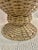 Late 20th Century Late 20th Century Coastal Style Whitewashed Wicker Footed Urn For Sale - Image 5 of 7