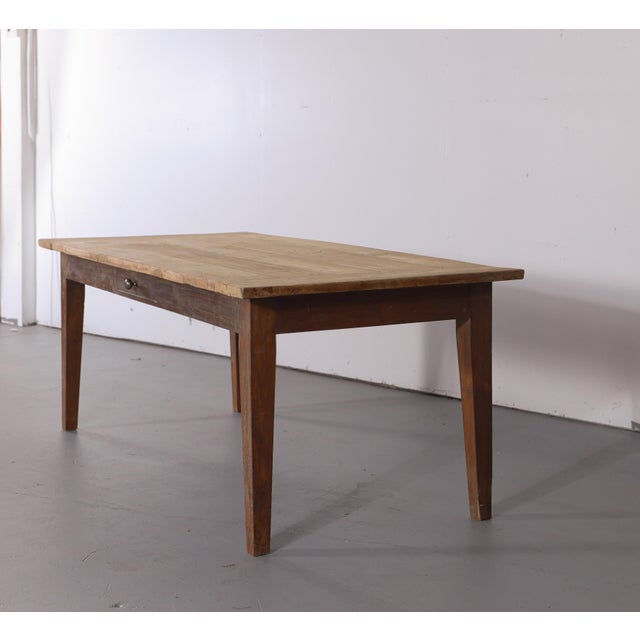 Antique English Farmhouse Dining Table With Drawer, Circa 1880 For Sale - Image 9 of 9