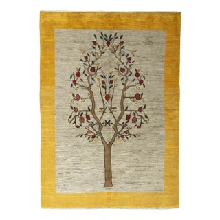 Gabbeh Loribaft Rug with Pomegranate Tree of Life Motif For Sale