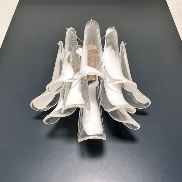 White Vintage Italian Murano Wall Lights in the style of Mazzega, 1990s, Set of 2 For Sale - Image 8 of 17