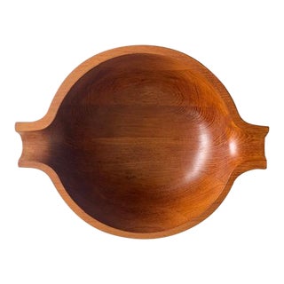 1970s Henning Koppel Large Teak Bowl Made in Denmark For Sale
