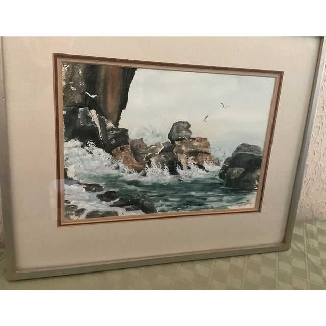 Add a touch of refined coastal elegance to your space with this striking, authentic 1979 original watercolor painting by...
