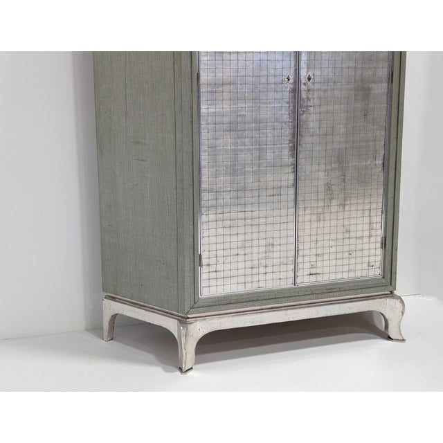 Vintage Silver Textured Wardrobe For Sale - Image 14 of 18