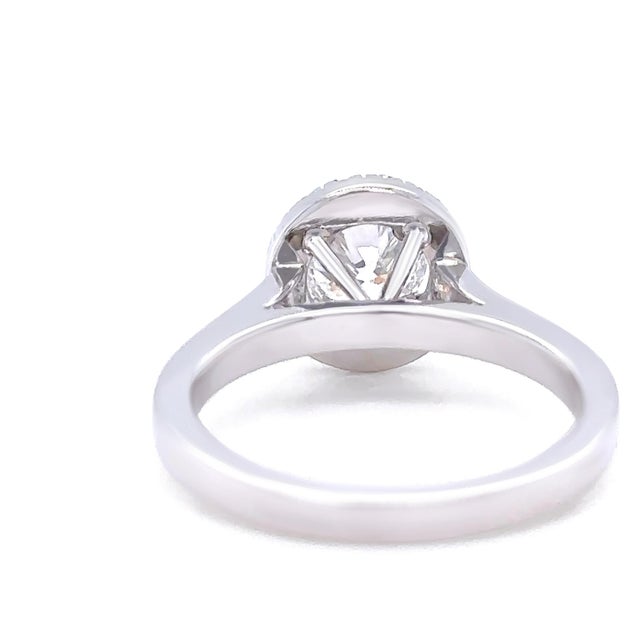 Platinum & 18ct White Gold Diamond Engagement and Wedding Ring Set 1.16ct, Size 5.5 For Sale - Image 4 of 15
