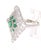 Contemporary 2.16 Carat Emerald Diamond Cluster 14 Karat White Gold Cocktail Ring, Size 7 For Sale - Image 3 of 6