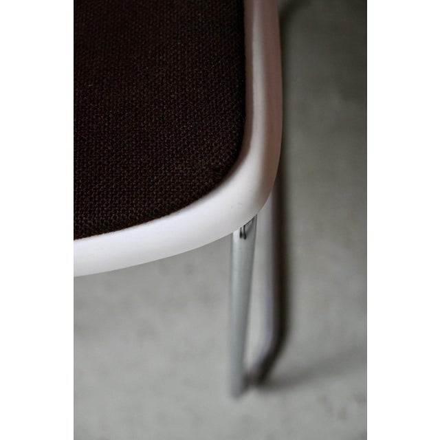 White Space Age Model SM400K Chairs in Plastic and Chrome by Gerd Lange for Drabert, West Germany, 1980s, Set of 6 For Sale - Image 8 of 15