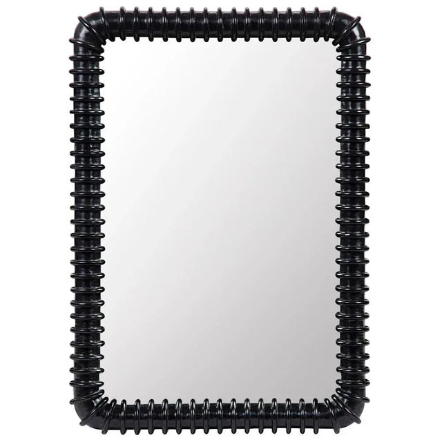 Contemporary NOIR Toshi Mirror, Hand Rubbed Black For Sale - Image 3 of 3