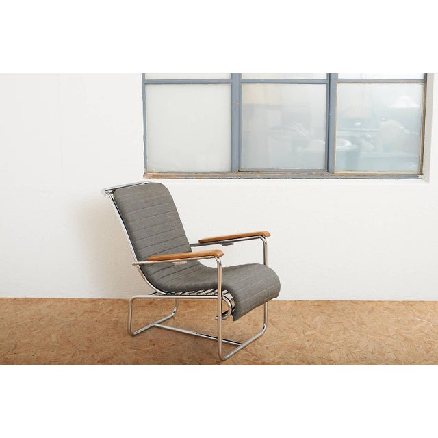 Lounge Chair in Chrome-Plated Tubular Steel, 1936 For Sale - Image 11 of 12