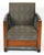 A delightful Dutch art deco lounge chair after Schuitema. Nicely upholstered in a modernist textured diamond pattern with...