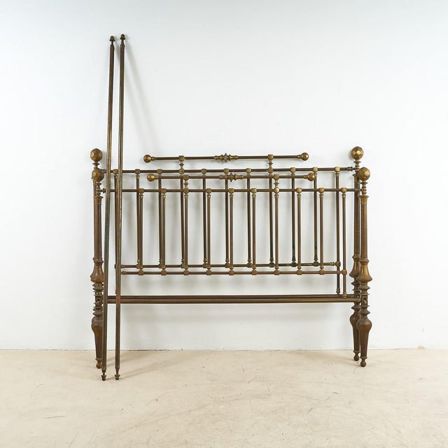 Vintage Goldenrod Brass Bed For Sale - Image 9 of 9