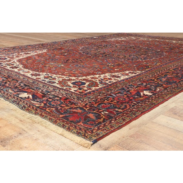 Textile Antique Persian Heriz Rug, 08'00 X 11'11 For Sale - Image 7 of 10