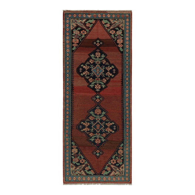 Rug & Kilim’s Afghan Tribal Kilim With Medallions and Geometric Floral Patterns For Sale