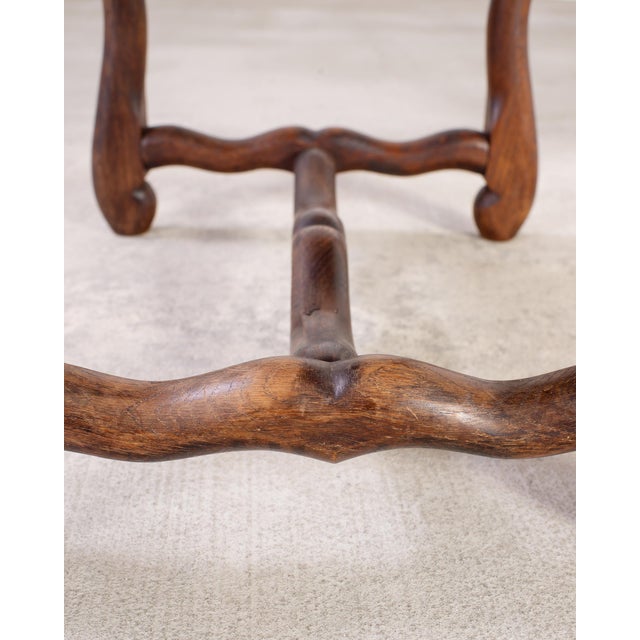 Louis XIII Style Os De Mouton Oak Stool Bench For Sale - Image 13 of 16