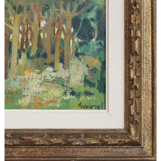 Geneviève Gavrel, 'Bois Fleuri' (Wooded Forest), 1960s, Oil on Canvas For Sale - Image 7 of 13