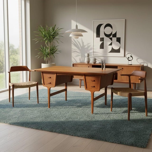 Extendable Desk in Teak by Carl Aage Skov for Munch Møbler, 1960s For Sale - Image 11 of 18