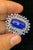 2020s Bochic “Orient” Natural Diamond & Tanzanite Cocktail Ring Set 18K Gold & Silver For Sale - Image 5 of 12
