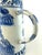 Chinoiserie Vintage Mid 20th Century Blue and White Chineoise Small Pitcher - Vase For Sale - Image 3 of 11