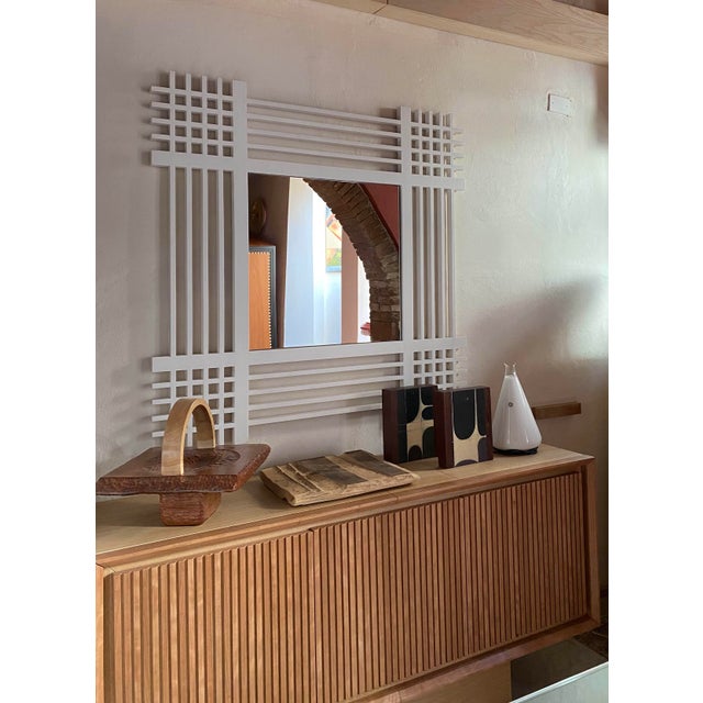 1950s White Mirror attributed to Ettore Sottsass ,1959 For Sale - Image 5 of 9