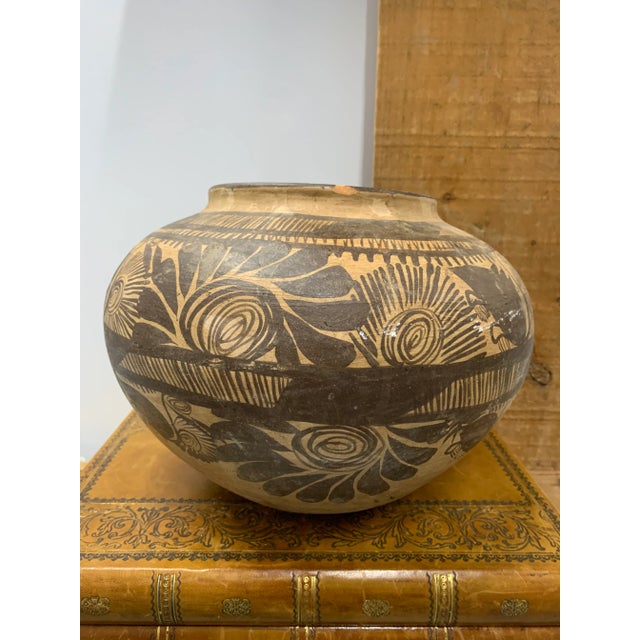 Ceramic Early 20th Century Vintage Hand Painted Clay Pottery Vessel For Sale - Image 7 of 7