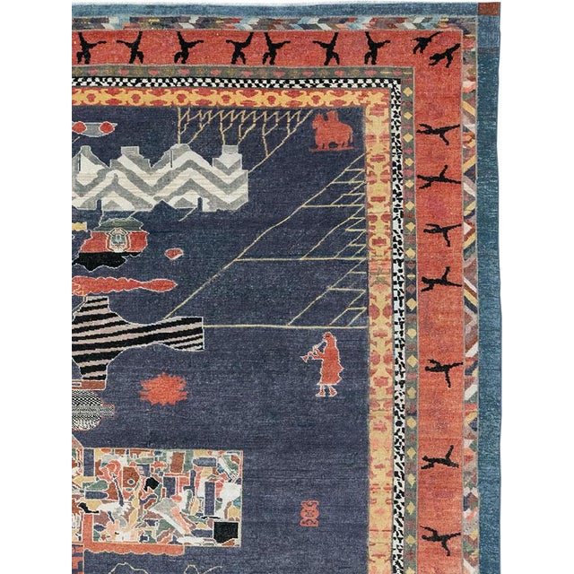 Mid-Century Modern Galerie Shabab Collection Mid-20th Century Turkish Anatolian Accent Carpet For Sale - Image 3 of 10