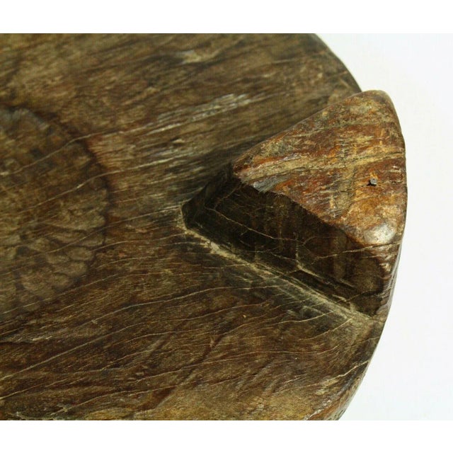 1900's Hand Carved Wood Chapati Roti Maker #2 Flat Bread Rolling Plate For Sale - Image 12 of 13