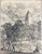 A wonderfully playful charcoal sketch on paper rendering of Central Park, New York City. Circa 1930. Signed with initials,...
