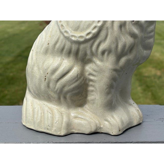 Ceramic 19th C. Staffordshire Porcelain Spaniel Dog Figurine - 10" Tall For Sale - Image 7 of 8